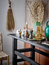 Leona mouthblown green glass vase
