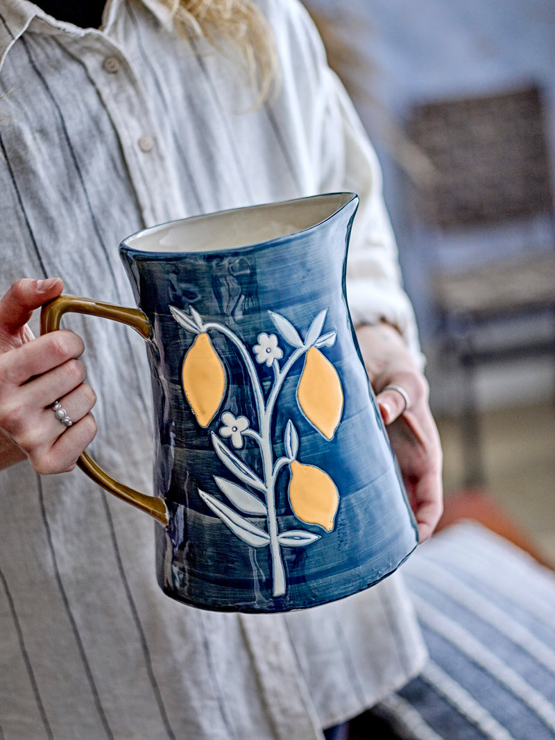 Feriah hand painted glazed jug