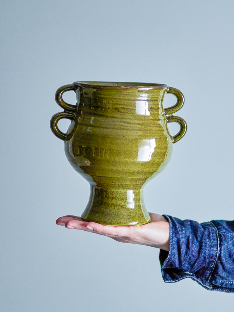 Raia stoneware plant pot