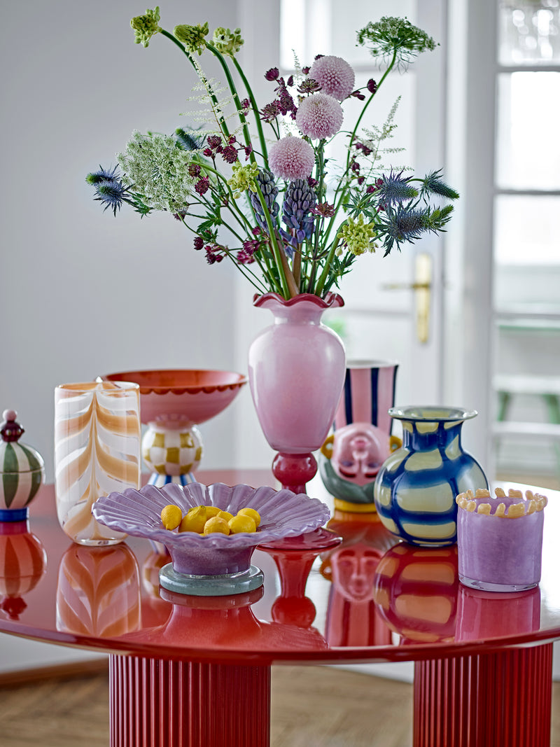Taven mouthblown stripe glass vase