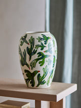Birdliva hand-painted stoneware vase