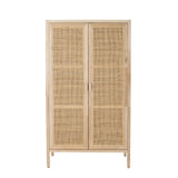 Marikka wood and cane wardrobe