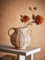 Uni rattan vase with glass insert, pre-order