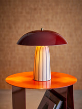 Arvid hand-painted stoneware table lamp