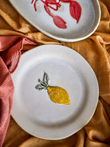 Hadden handmade glazed stoneware side plate, yellow