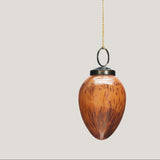 Alba petal glass decorative egg, dark peach