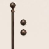 Curtain pole end knob, Antique Bronze - pack of 2