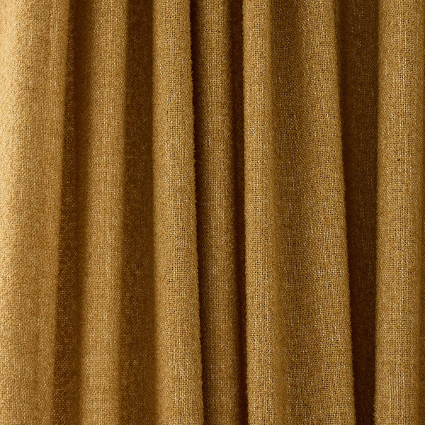Bouclé curtain fabric sample – mustard