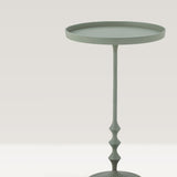 Anjou sage green metal side table