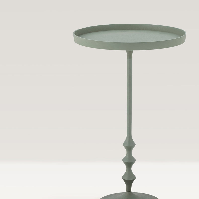 Anjou sage green metal side table - 1 in stock