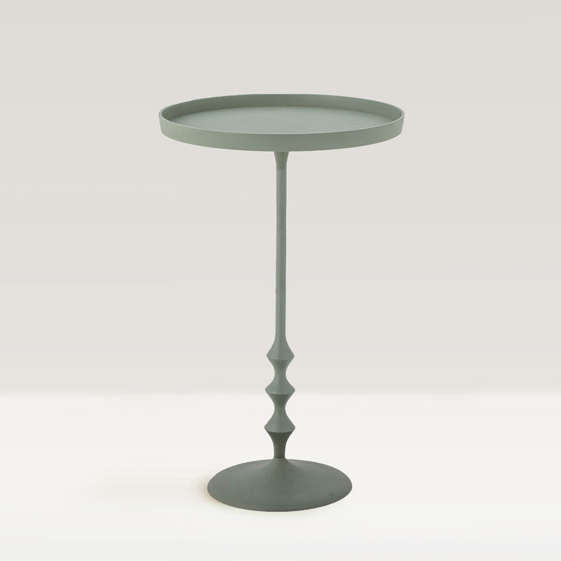 Anjou sage green metal side table