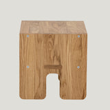 Kids Bas wooden stool, oak