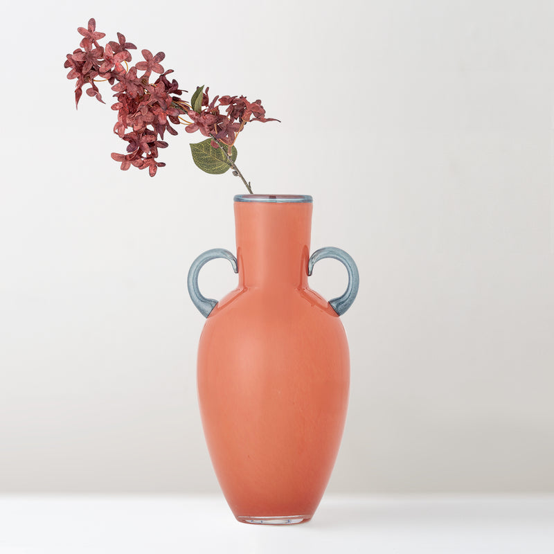 Anniversary mouth-blown glass Vase