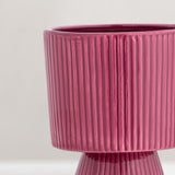 Ayleen stoneware plant pot, pink