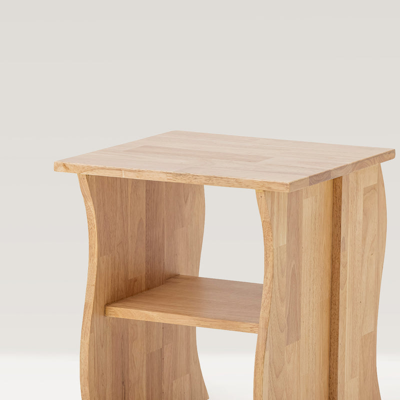 Bark side table, Rubberwood