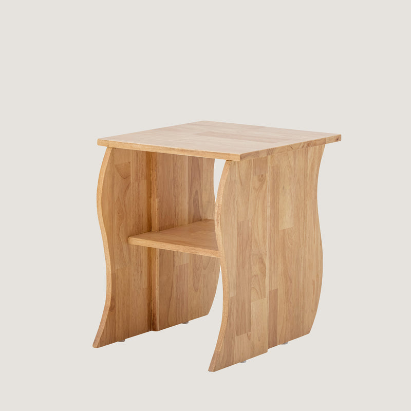Bark side table, Rubberwood