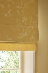 Sakura Jacquard Roman blind - Oat Yellow - Blackout lined