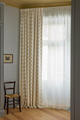 Sweet pea Linen curtain - Dove Blue