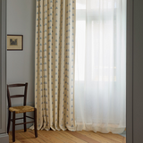Sweet pea Linen curtain - Dove Blue