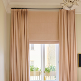 Linen roman blind - Dusty pink - Blackout Lined