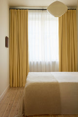 Linen curtain - Oat yellow - Blackout Lined