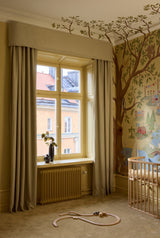Linen curtain - Olive - Blackout Lined