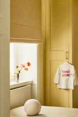Linen roman blind - Oat Yellow