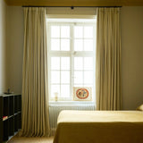 Stripe Linen curtain - Olive Green