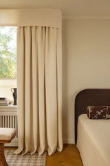 Sakura Raw cotton curtain - Ivory - Blackout lined