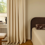 Sakura Raw cotton curtain - Ivory - Blackout lined