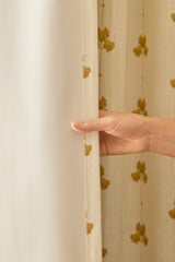Sweet Pea Linen Curtain - Mustard - Blackout Lined