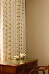 Sweet Pea Linen Curtain - Mustard - Blackout Lined