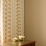 Sweet Pea Linen Curtain - Mustard - Blackout Lined
