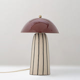 Arvid hand-painted stoneware table lamp