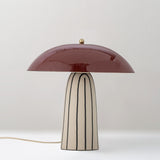 Arvid hand-painted stoneware table lamp