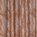 Embroidered sheer voile fabric - Terracotta
