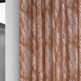 Embroidered Voile sheer curtain - Terracotta