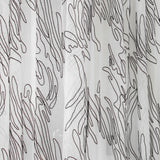 Embroidered Sheer voile curtain fabric sample – Pure White