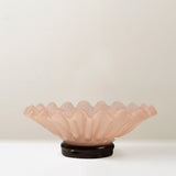 Lori mouth-blown glass bowl, pink and brown