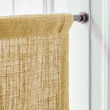 Linen café curtain - Oat yellow