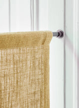 Linen café curtain - Oat yellow