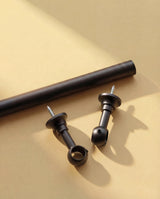 Linen café curtain, double pole - Terracotta