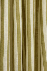 Stripe Linen curtain - Olive Green