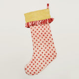 Att Pynta x Yonder Christmas stocking with ruffle, pink (pre-order)