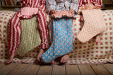 Att Pynta x Yonder Christmas stocking, blue and red star, pre-order