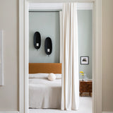 Velvet curtain - pure white