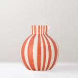 Fian ceramic vase, orange stripe