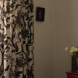 Gotnoir linen curtain - Sand/Petrol