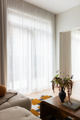 Voile sheer curtain - pure white