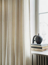 Bouclé curtain fabric sample – off white
